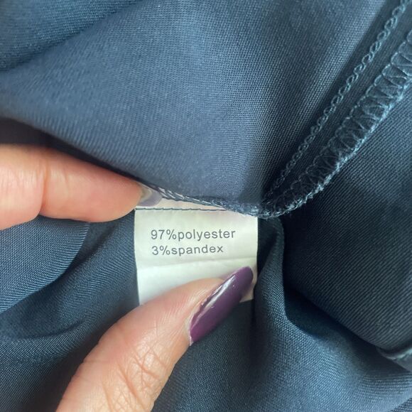 Aigeman Spaghetti Straps Evening Cocktail Satin Dress Cowl Drape Neck Maxi S 4-6 - Picture 8 of 8